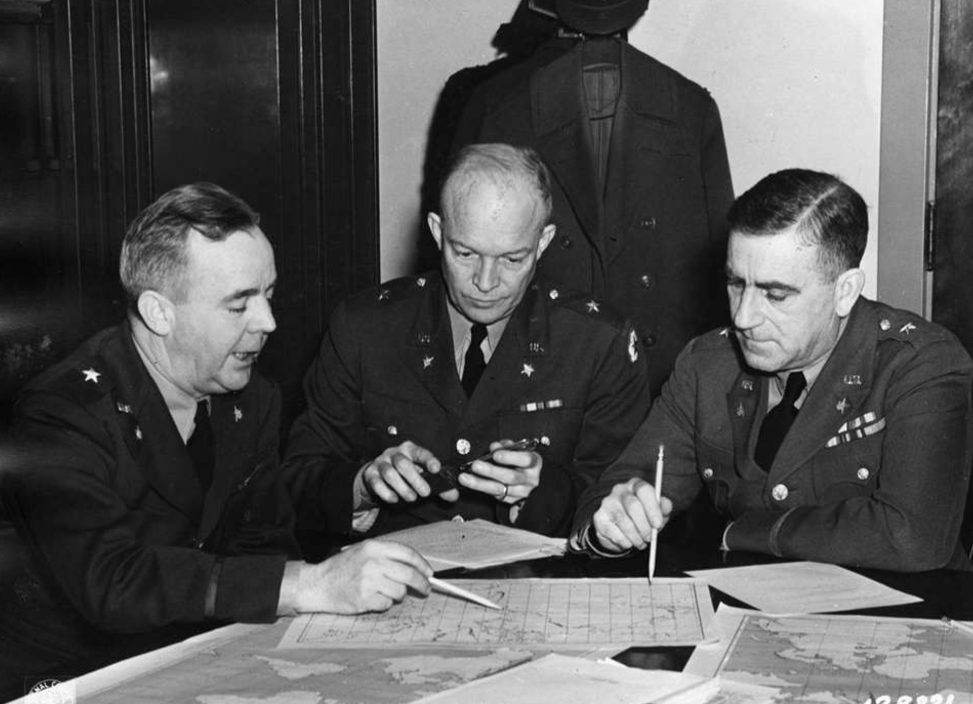 The officers of the War Plans Division worked diligently to support the initiatives of Army Chief of Staff George C. Marshall throughout the ARCADIA Conference. 